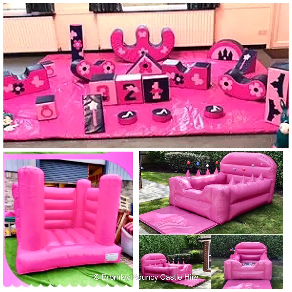 Pastel Fuchsia Bouncy Castles & Soft Play Hire in Caterham & More