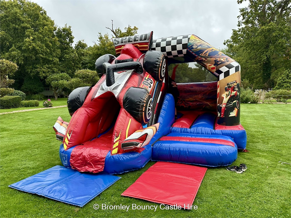*NEW* Bounce & Slide Racing Cars 3D - Bouncy Castles, Soft Play ...