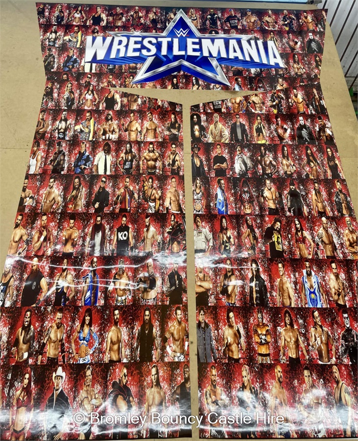 WWE Wrestling 3 Red/Blue Bouncy Castle Bouncy Castles, Soft Play & Inflatable Hire in